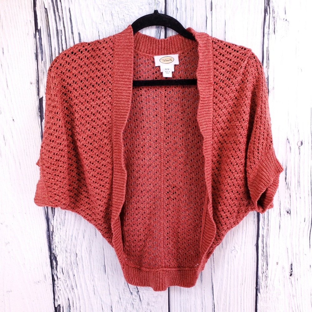 Talbots Crocheted  Short Shrug Style Sweater S/M